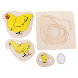 Maxbell Maxbell Montessori Materials Intelligence Developing Toy Growth Puzzles of Chicken