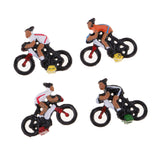 24 Pieces Miniature 1/87 HO Model Cyclist DIY Landscape Sand Table Layouts