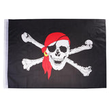 Maxbell 2ftx3ft Pirate Skull with Red Bandana Flag Polyester 60x90cm for Hom Decors - Aladdin Shoppers