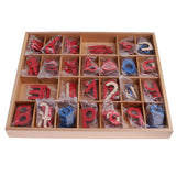 2 Set Montessori Movable Alphabets Box Letters Wooden for Children Education