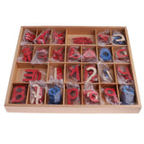 Maxbell Kids Movable Alphabets Box Letters + 1-9 Beads Bar Hanging Frame Toys Gifts