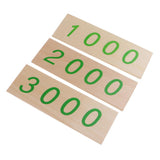 Maxbell Maxbell Montessori Mathematics Wooden Number Cards 1-3000 + Color Box Set