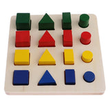 Maxbell Maxbell Montessori Material Geometry Blocks Matching Counting for Kids Educational Toys