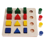 Maxbell Maxbell Montessori Material Geometry Blocks Matching Counting for Kids Educational Toys