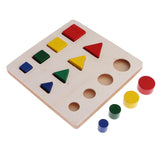 Maxbell Maxbell Montessori Material Geometry Blocks Matching Counting for Kids Educational Toys