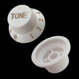 Maxbell 3 Pcs Electric Guitar Control Knobs Volume & Tone for Strat SQ Guitar Accessory White