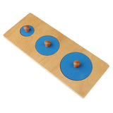 Maxbell Kids Montessori Sensory Wooden Toy - Contrast Round Puzzle Matching Stacking