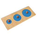 Maxbell Kids Montessori Sensory Wooden Toy - Contrast Round Puzzle Matching Stacking