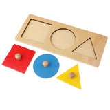 Maxbell Maxbell Montessori Round/Triangle/Square Puzzles Stacking Matching Toy Kids Geometry