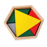 Maxbell Maxbell Montessori Educational Learning Wooden Toy - Constructive Triangles Matching