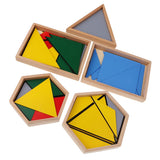 Maxbell Maxbell Montessori Educational Learning Wooden Toy - Constructive Triangles Matching