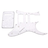 White Pearl Guitar HSH Pickguard Protector Back Cover w/ Screws for Ibanze