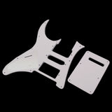 White Pearl Guitar HSH Pickguard Protector Back Cover w/ Screws for Ibanze