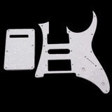 White Pearl Guitar HSH Pickguard Protector Back Cover w/ Screws for Ibanze