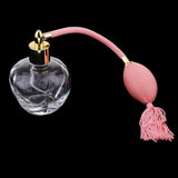 Maxbell Crystal Vintage Glass Empty Refillable Perfume Bottle with Spray Atomizer 100ML Pink