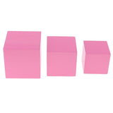 Montessori Sensorial Material Color Learn Box+Pink Tower for Kids Education