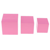 Maxbell Maxbell 11Pcs Pink Tower Wooden Blocks Cube for Montessori Building Educational Toys