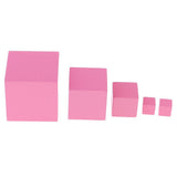 Montessori Sensorial Material Color Learn Box+Pink Tower for Kids Education
