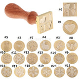 Maxbell Initial Envelope Decorative Seal Wax Sealing Stamp for Christmas Cards DIY