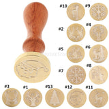 Maxbell 2pcs Retro Envelope Seal Wax Sealing Stamp for Invitation Card Xmas Gifts