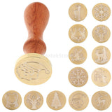 Maxbell 2pcs Retro Envelope Seal Wax Sealing Stamp for Invitation Card Xmas Gifts