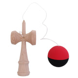 18cm Kids Children Traditional Kendama Ball Wood Educational Game Skill Toy Black Red