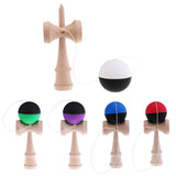 18cm Kids Children Traditional Kendama Ball Wood Educational Game Skill Toy Black Red