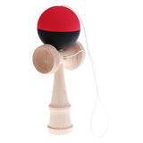 18cm Kids Children Traditional Kendama Ball Wood Educational Game Skill Toy Black Red