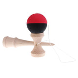 18cm Kids Children Traditional Kendama Ball Wood Educational Game Skill Toy Black Red