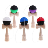 18cm Kids Children Traditional Kendama Ball Wood Educational Game Skill Toy Black Red