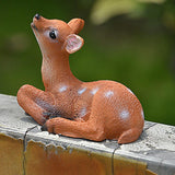 Maxbell 2x Home Garden Resin Deer Model for DIY Outdoor Grassland Backyard Accessory - Aladdin Shoppers
