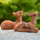 Maxbell 2x Home Garden Resin Deer Model for DIY Outdoor Grassland Backyard Accessory - Aladdin Shoppers
