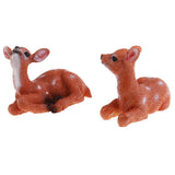 Maxbell 2x Home Garden Resin Deer Model for DIY Outdoor Grassland Backyard Accessory - Aladdin Shoppers