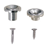 Maxbell Round String Tree Retainer&Screws Set for Fender ST Guitar Black+Silver
