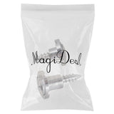 Maxbell Round String Tree Retainer&Screws Set for Fender ST Guitar Black+Silver