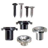 Maxbell Round String Tree Retainer&Screws Set for Fender ST Guitar Black+Silver