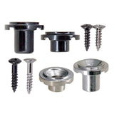 Maxbell Round String Tree Retainer&Screws Set for Fender ST Guitar Black+Silver