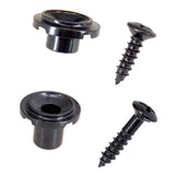 Maxbell Round String Tree Retainer&Screws Set for Fender ST Guitar Black+Silver