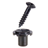 Maxbell Round String Tree Retainer&Screws Set for Fender ST Guitar Black+Silver
