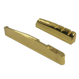 Maxbell Brass Bridge Pins Pegs Saddle Nut Set for Acoustic Folk Guitar