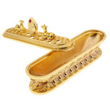 Tibet Tibetan Alloy Incense Censer Burner Metal Aroma Stove Decoration Golden