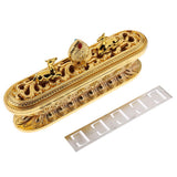 Tibet Tibetan Alloy Incense Censer Burner Metal Aroma Stove Decoration Golden