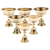 Maxbell 2 Piece Copper Candle Holder Ghee Lamp Holder Tibetan Brass Oil Lamp Caliber