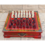 Maxbell High-end Vintage Chinese Terracotta Warriors Chess Board Games Set Gift for Friends Family - Aladdin Shoppers