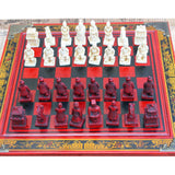 Maxbell High-end Vintage Chinese Terracotta Warriors Chess Board Games Set Gift for Friends Family - Aladdin Shoppers