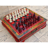 Maxbell High-end Vintage Chinese Terracotta Warriors Chess Board Games Set Gift for Friends Family - Aladdin Shoppers