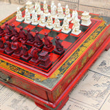 Maxbell High-end Vintage Chinese Terracotta Warriors Chess Board Games Set Gift for Friends Family - Aladdin Shoppers