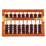 Maxbell Maxbell 9 Rows Vintage Chinese Wooden Bead Arithmetic Abacus with Box Calculator Counting Collection
