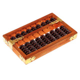 Maxbell Maxbell 9 Rows Vintage Chinese Wooden Bead Arithmetic Abacus with Box Calculator Counting Collection