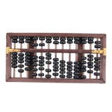 Maxbell Maxbell 13 Rows Vintage Chinese Wooden Bead Arithmetic Abacus with Box Ancient Calculator Counting Collection